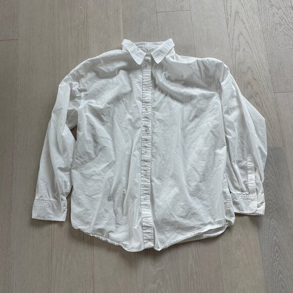 Sunday Best White Cotton Button Down Shirt Size Large - Picture 1 of 6